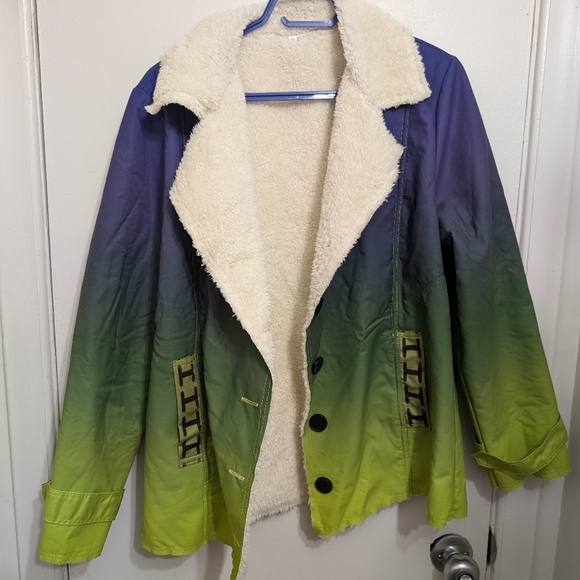 NWOT Ombre fleece lined light coat - Picture 3 of 4